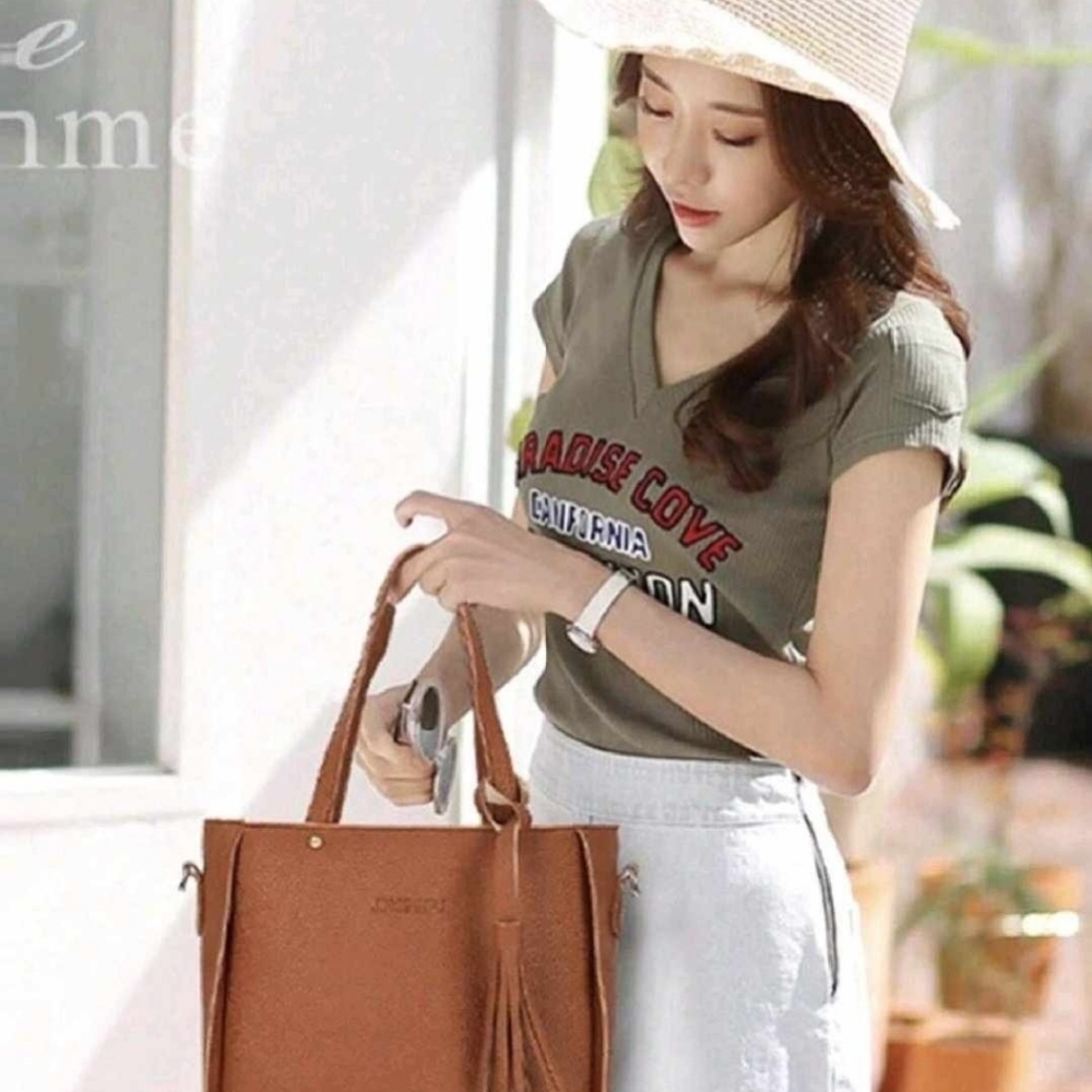 NEW Tan 4 Piece Purse Set - Picture 2 of 5